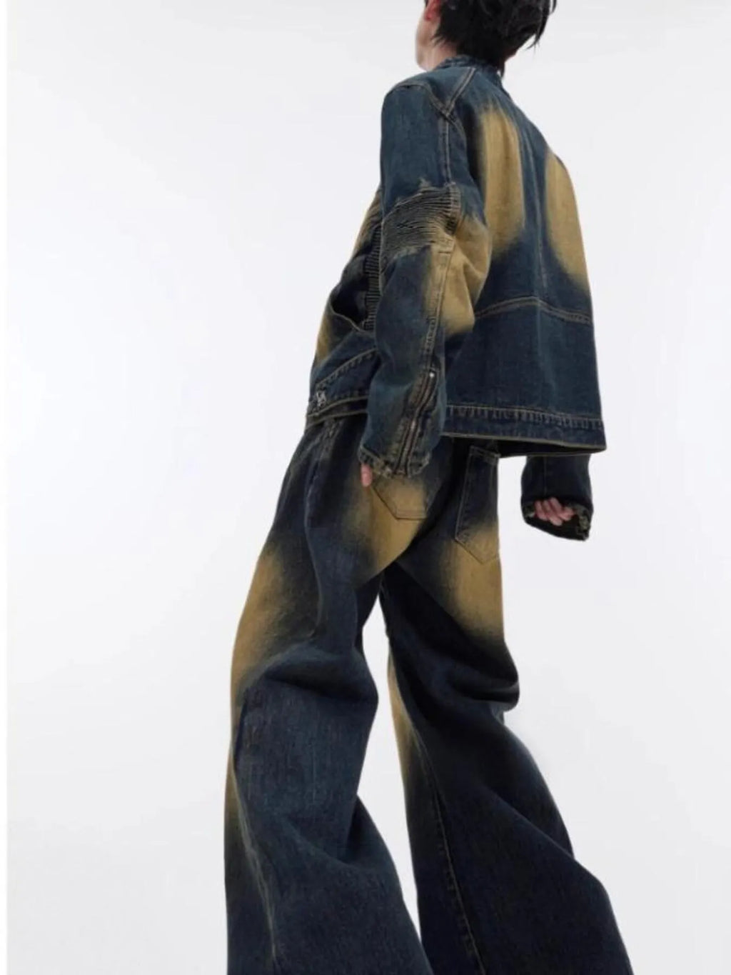 Men's Zip Up Long Sleeve Denim Jacket - Men's jackets by Trendsi | Available at Handbags Specialist Headquarter