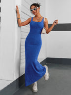 Ribbed Maxi Tank Dress - Maxi Dress by Trendsi | Available at Handbags Specialist Headquarter