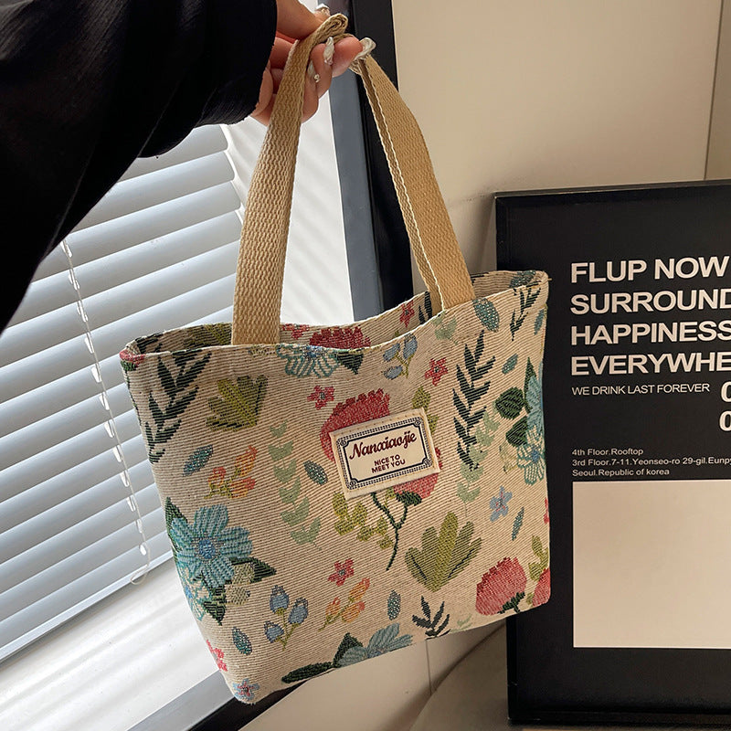 Canvas Large-capacity Shoulder Handbag