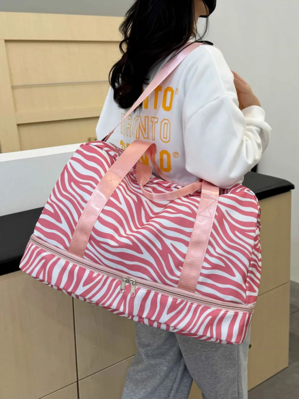 Oxford Cloth Leopard Travel Bag - travel-bag by Trendsi | Available at Handbags Specialist Headquarter