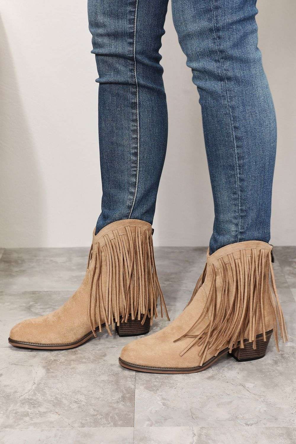 Legend Women's Fringe Cowboy Western Ankle Boots - Women Sandals by Trendsi | Available at Handbags Specialist Headquarter