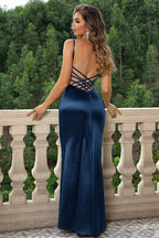 Strappy Backless Maxi Dress - Maxi Dress by Trendsi | Available at Handbags Specialist Headquarter