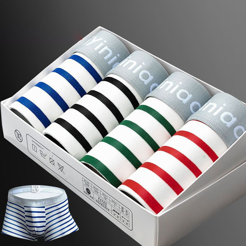 QuadStripe: Men's Ultimate Cotton Comfort Boxers