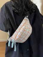 Contrast Plaid Polyester Crossbody Bag - Handbags by Trendsi | Available at Handbags Specialist Headquarter