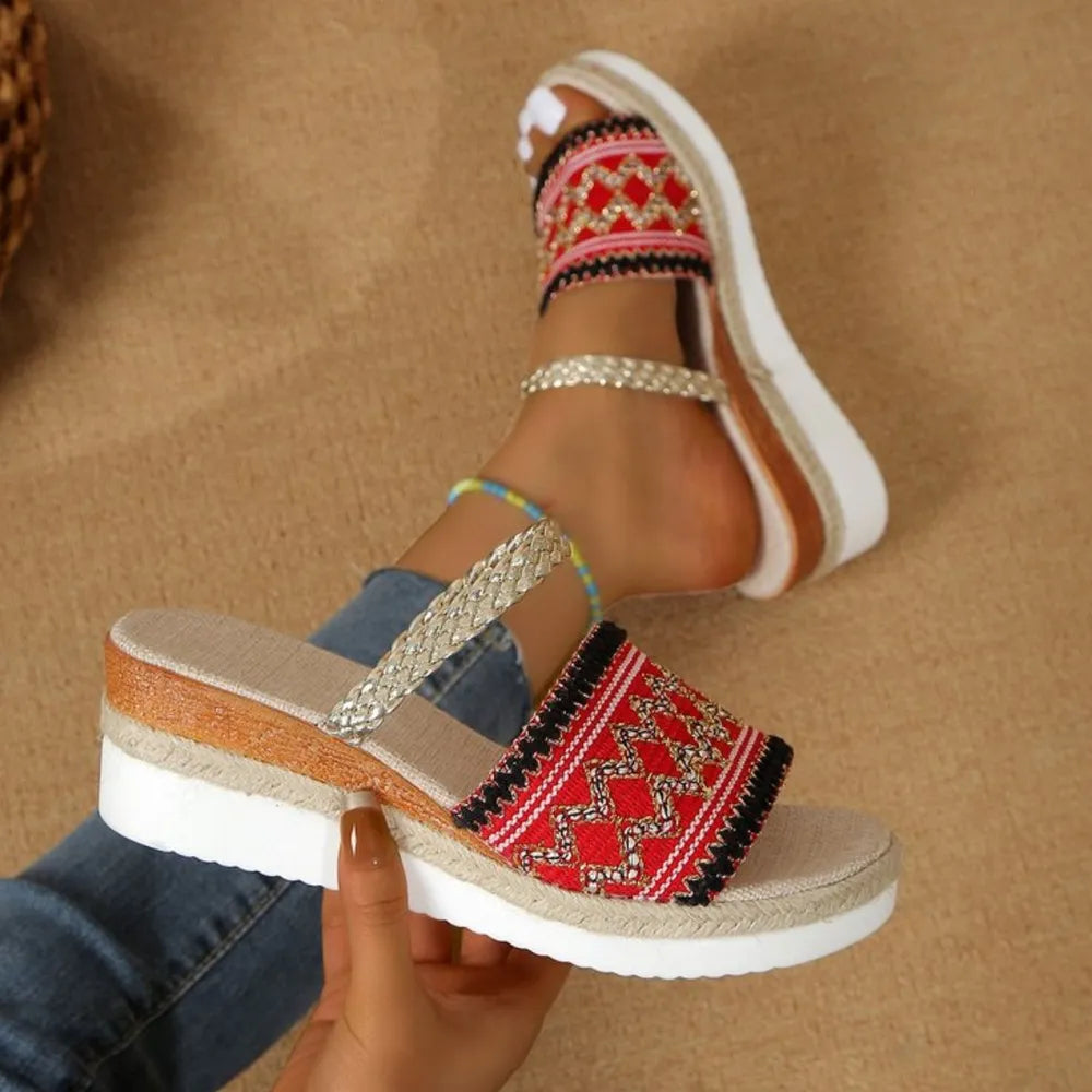 Open Toe Wedge Sandals -  by Trendsi | Available at Handbags Specialist Headquarter