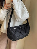 Quilted Polyester Crossbody Bag - Handbags by Trendsi | Available at Handbags Specialist Headquarter