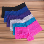 Curvy Lace Charm Plus Size Boxer Briefs for Women
