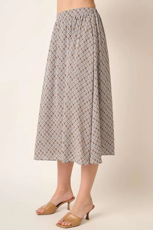 Mittoshop Printed Midi Skirt - Skirts by Trendsi | Available at Handbags Specialist Headquarter