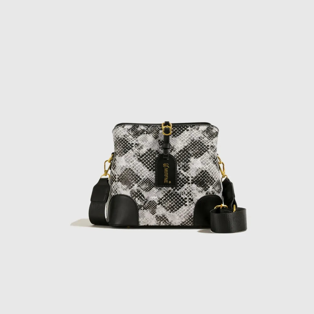 PU Leather Snakeskin Print Crossbody Bag - Crossbody Bag by Trendsi | Available at Handbags Specialist Headquarter