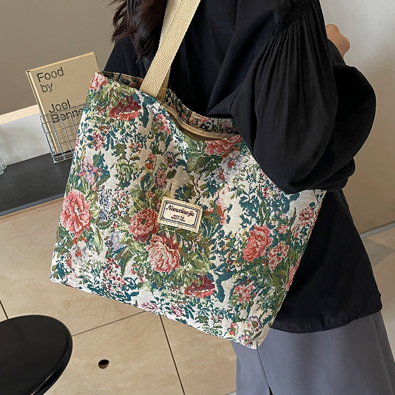 Canvas Large-capacity Shoulder Handbag