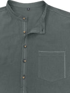 Men's Button Detail Long Sleeve Polo Shirt - Men's Polo shirt by Trendsi | Available at Handbags Specialist Headquarter