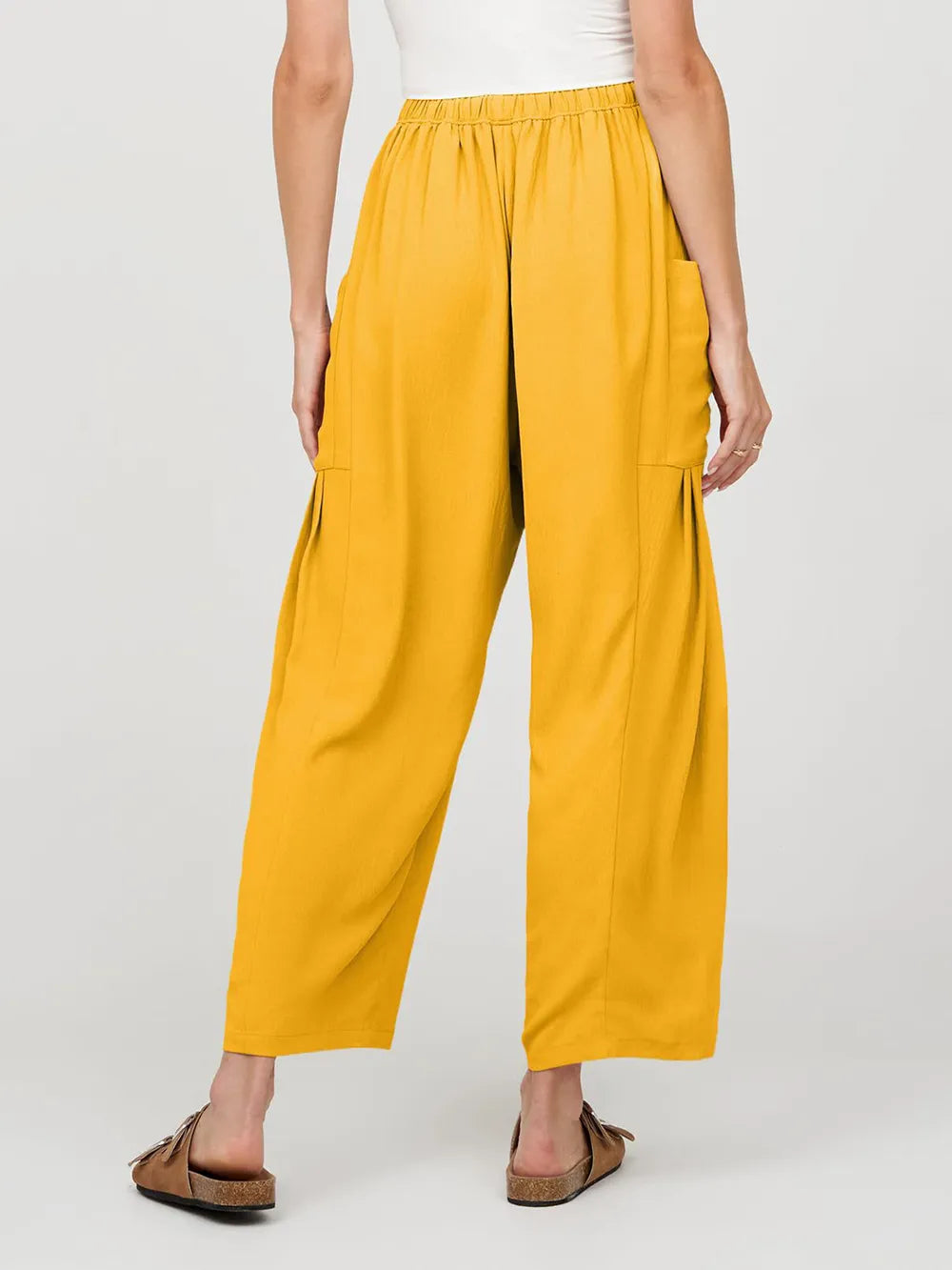 Full Size Wide Leg Pants with Pockets - Women Pants by Trendsi | Available at Handbags Specialist Headquarter