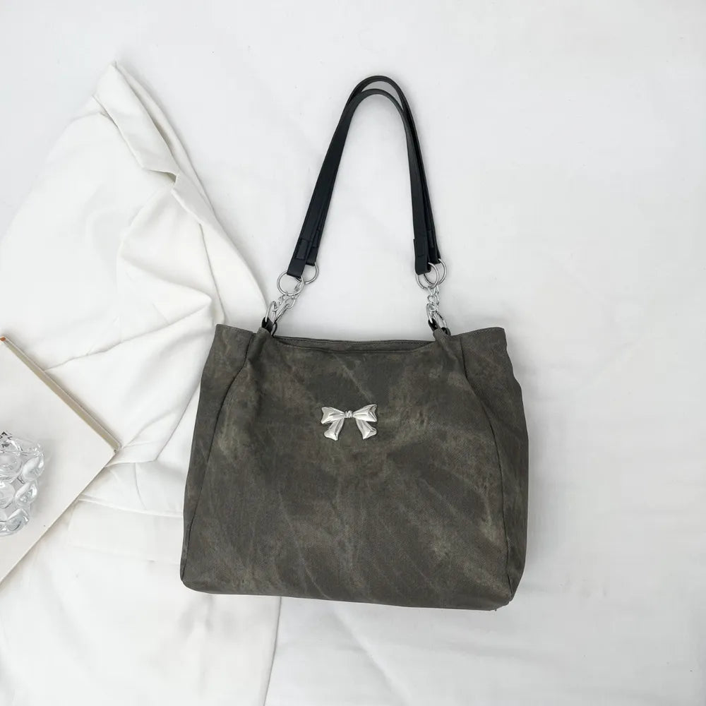 Bow Polyester Medium Tote Bag - Tote Bag by Trendsi | Available at Handbags Specialist Headquarter