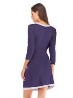 Tie Waist Surplice Neck Robe with Pockets - Sleepwear by Trendsi | Available at Handbags Specialist Headquarter