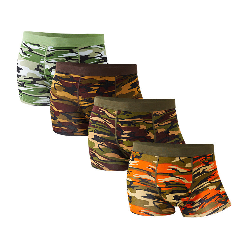 StealthFit Modal Camo Mid-Waist Breathable Boxers - Men's underwear by Trendsi | Available at Handbags Specialist Headquarter