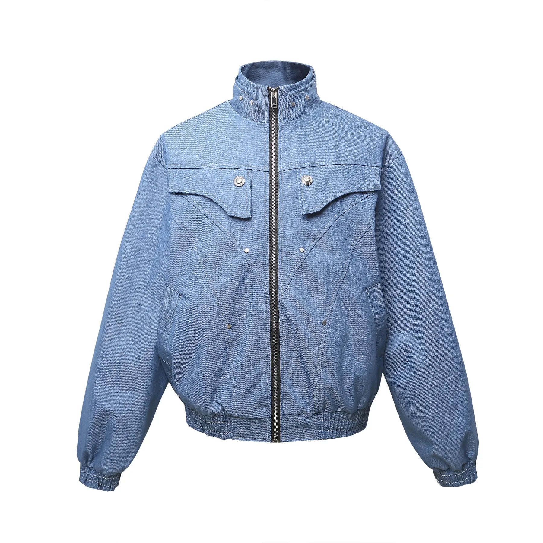 Men's Washed Zip Up Denim Jacket - Men's jackets by Trendsi | Available at Handbags Specialist Headquarter