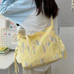 Contrast Texture Shoulder Bag - Handbags by Trendsi | Available at Handbags Specialist Headquarter