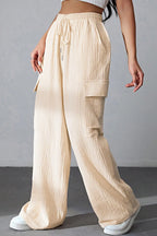 Drawstring Pocketed Wide Leg Pants - Women Pants by Trendsi | Available at Handbags Specialist Headquarter