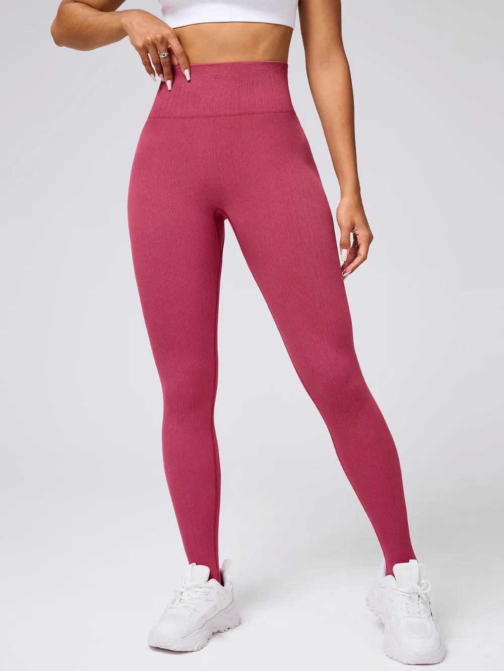 High Waist Stirrup Active Leggings - Leggings by Trendsi | Available at Handbags Specialist Headquarter