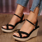 Open Toe Wedge Sandals -  by Trendsi | Available at Handbags Specialist Headquarter