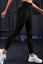 Wide Waistband Sports Leggings - Leggings by Trendsi | Available at Handbags Specialist Headquarter