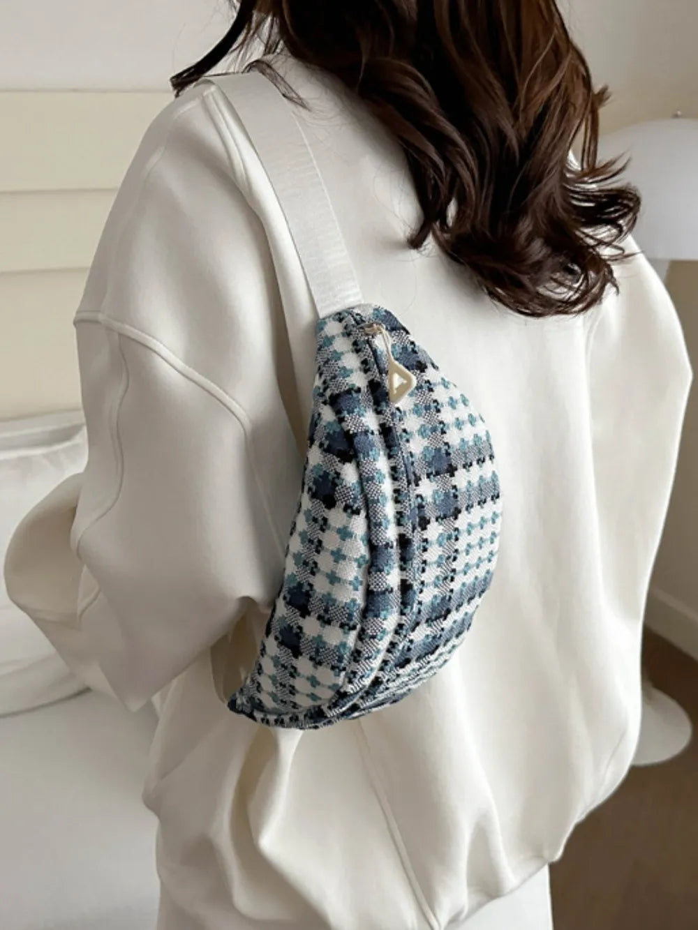 Plaid Wide Strap Crossbody Bag - Handbags by Trendsi | Available at Handbags Specialist Headquarter