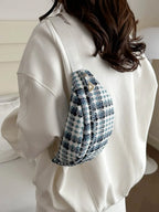 Plaid Wide Strap Crossbody Bag - Handbags by Trendsi | Available at Handbags Specialist Headquarter