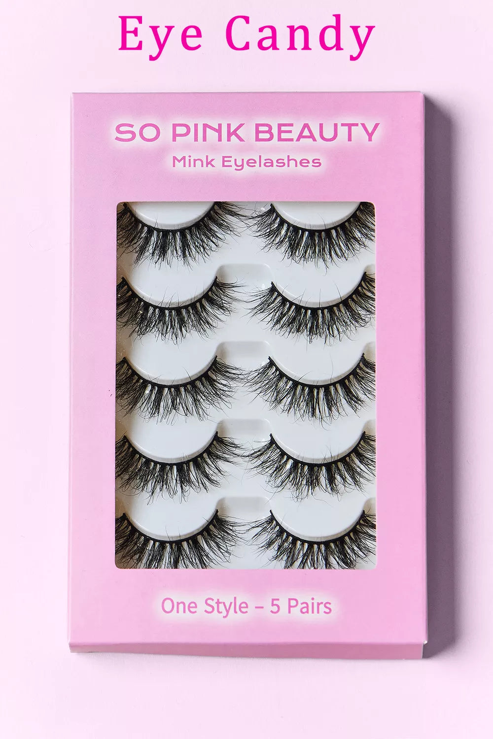 SO PINK BEAUTY Mink Eyelashes 5 Pairs - Sleepwear by Trendsi | Available at Handbags Specialist Headquarter