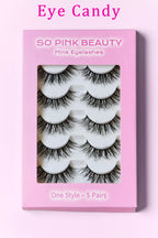 SO PINK BEAUTY Mink Eyelashes 5 Pairs - Sleepwear by Trendsi | Available at Handbags Specialist Headquarter