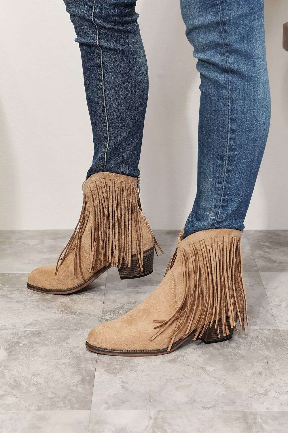 Legend Women's Fringe Cowboy Western Ankle Boots - Women Sandals by Trendsi | Available at Handbags Specialist Headquarter