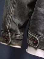 Men's Plus Size Button Up Long Sleeve Denim Jacket - Men's jackets by Trendsi | Available at Handbags Specialist Headquarter