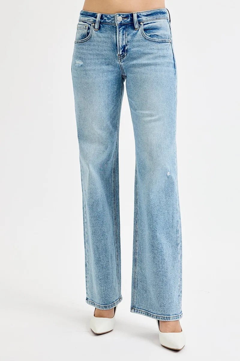 RISEN Full Size Low Rise Ankle Boyfriend Distressed Jeans Plus Size - Women / Jeans & Denim by Trendsi | Available at Handbags Specialist Headquarter
