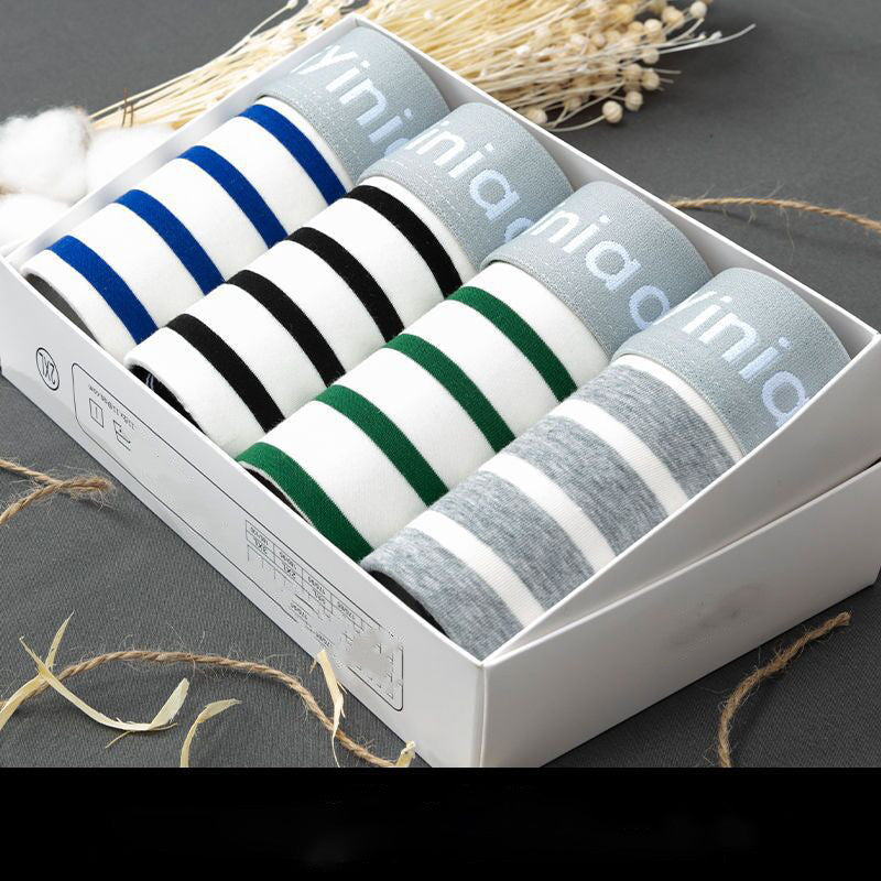 QuadStripe: Men's Ultimate Cotton Comfort Boxers