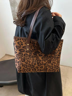 Leopard Polyester Tote Bag - Tote Bag by Trendsi | Available at Handbags Specialist Headquarter