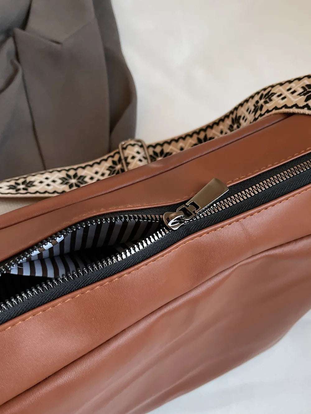 PU Leather Adjustable Strap Crossbody Bag - Crossbody Bag by Trendsi | Available at Handbags Specialist Headquarter