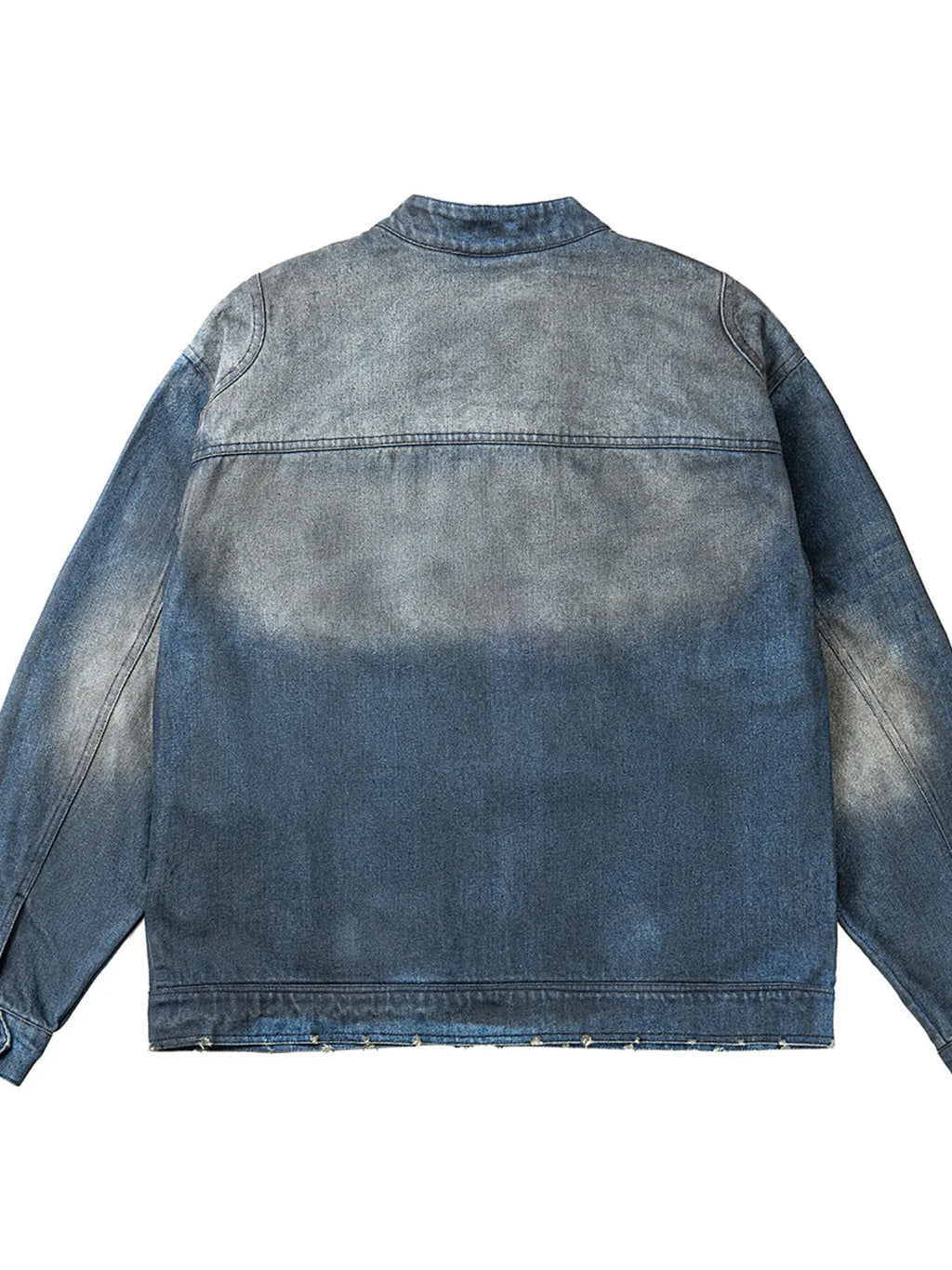 Men's Washed Denim Bomber Jacket - Men's jackets by Trendsi | Available at Handbags Specialist Headquarter