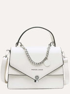 Chain PU Leather Detachable Shoulder Strap Handbag - handbags by Trendsi | Available at Handbags Specialist Headquarter