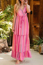 Printed Surplice Maxi Cami Dress - Maxi Dress by Trendsi | Available at Handbags Specialist Headquarter