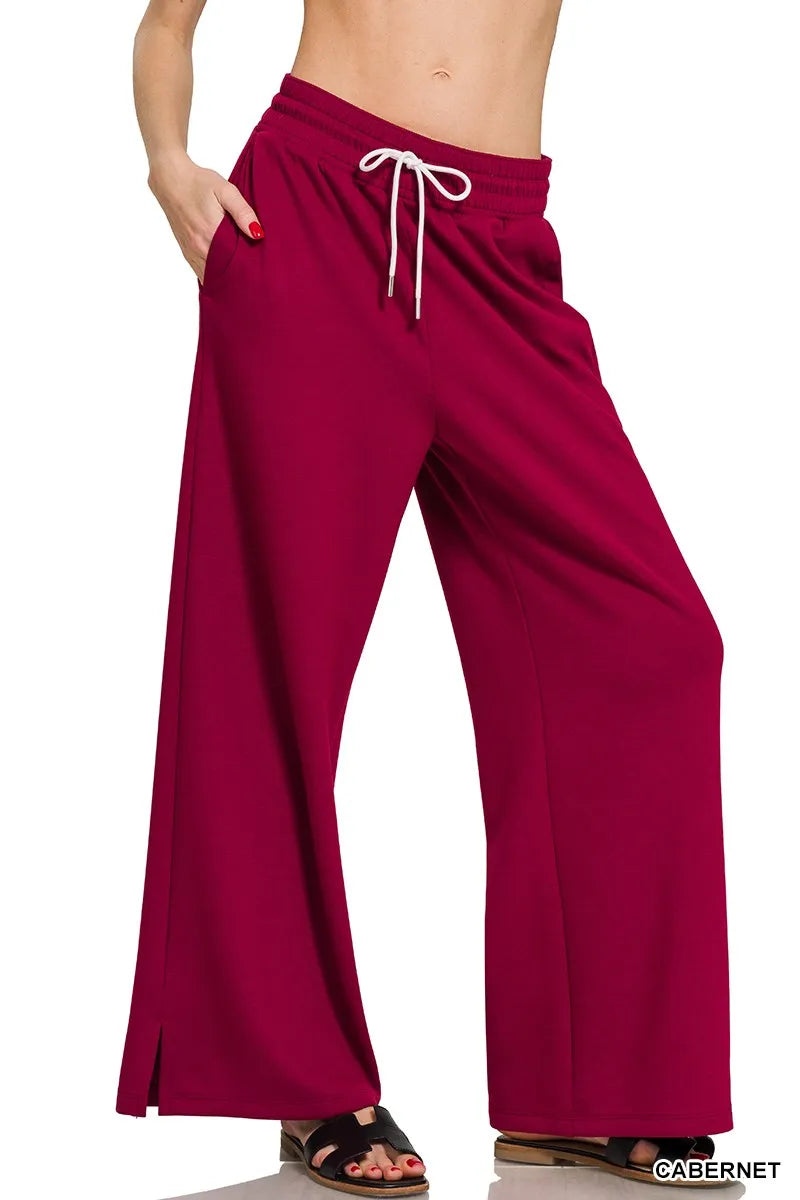 Zenana Scuba Drawstring Pants - Women Pants by Trendsi | Available at Handbags Specialist Headquarter