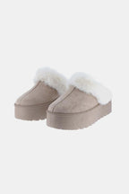 Weeboo Thick Bottom Fur Trim Snow Slippers -  by Trendsi | Available at Handbags Specialist Headquarter