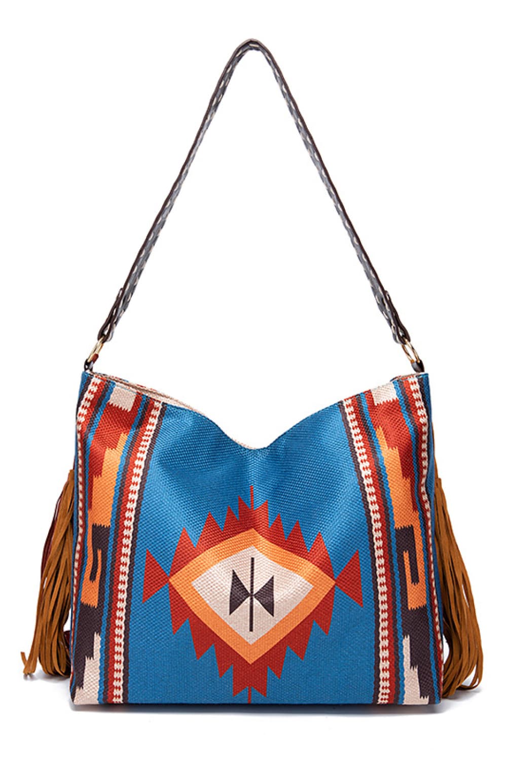 Geometric Canvas Tote Bag - Tote Bag by Trendsi | Available at Handbags Specialist Headquarter