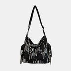 Contrast Texture Shoulder Bag - Handbags by Trendsi | Available at Handbags Specialist Headquarter