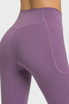 Millennia V-Waist Yoga Leggings with Pockets - Leggings by Trendsi | Available at Handbags Specialist Headquarter