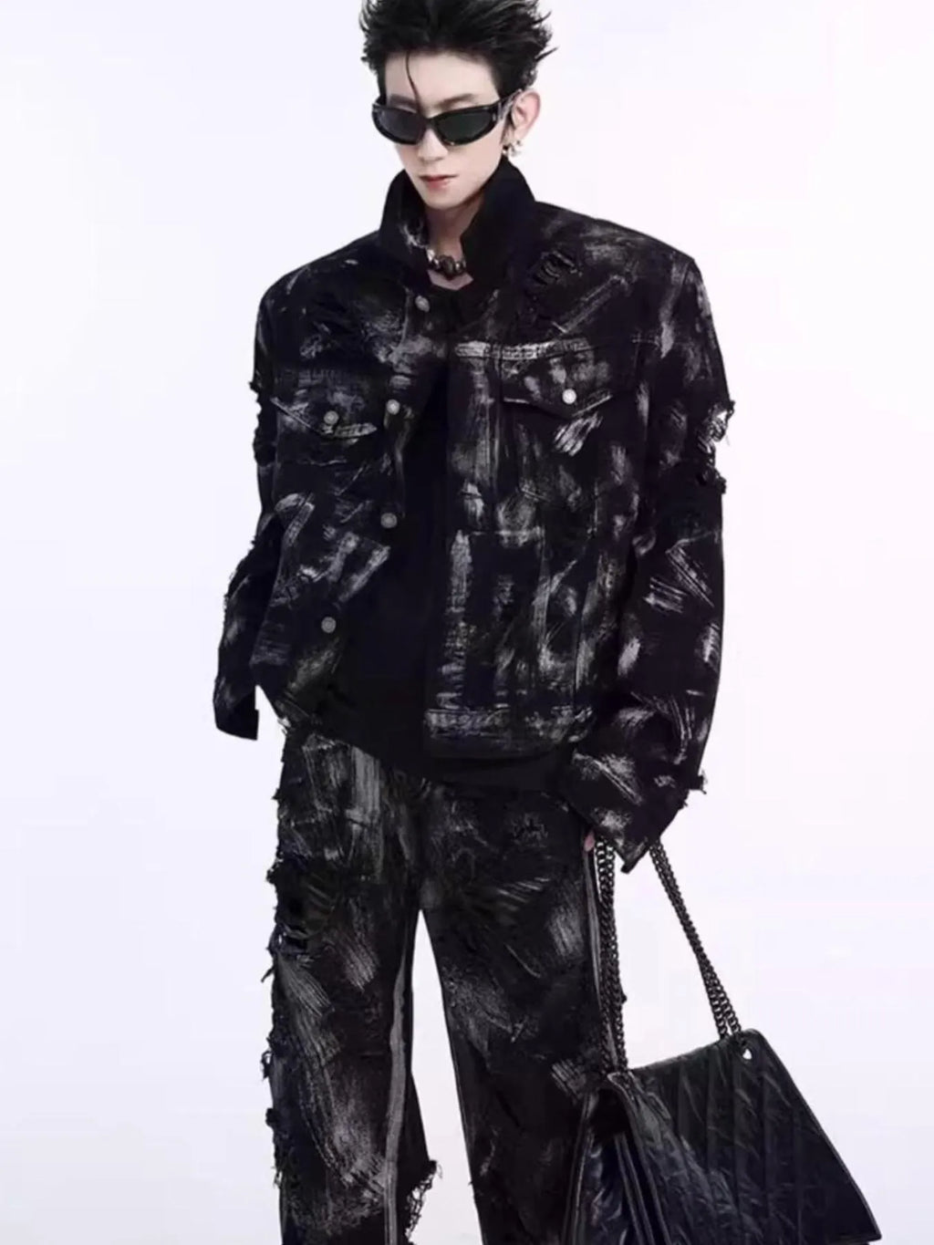 Men's Plus Size Button Up Long Sleeve Denim Jacket - Men's jackets by Trendsi | Available at Handbags Specialist Headquarter