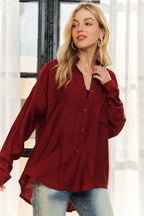 ADORA Button Down Linen Shirt - Women's Down Shirt Tops by Trendsi | Available at Handbags Specialist Headquarter