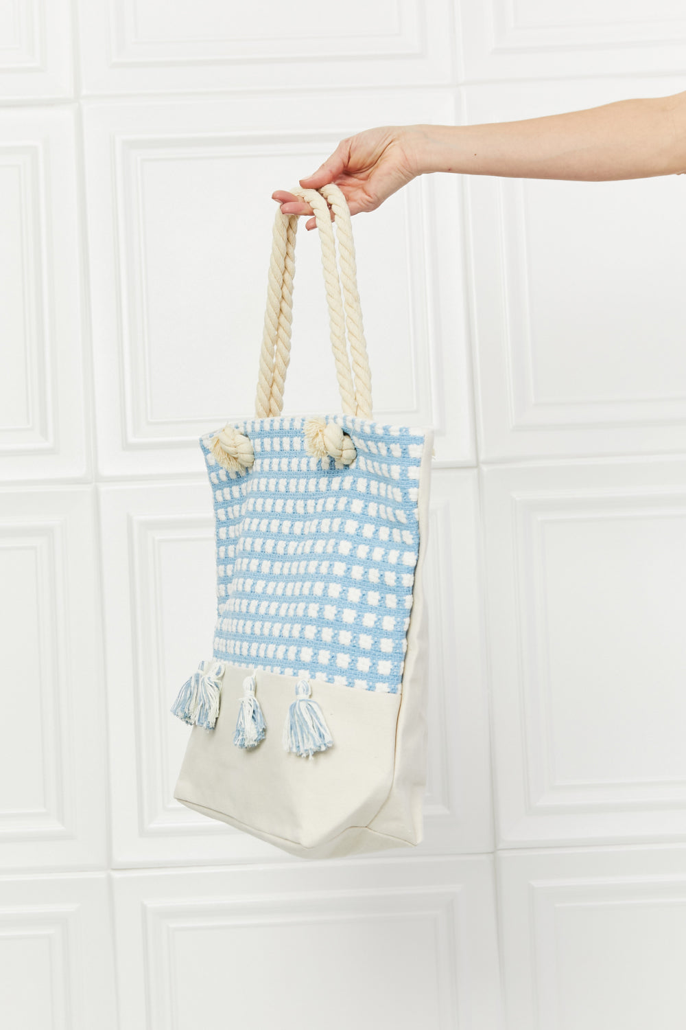 Justin Taylor Picnic Date Tassel Tote Bag - Tote Bag by Trendsi | Available at Handbags Specialist Headquarter