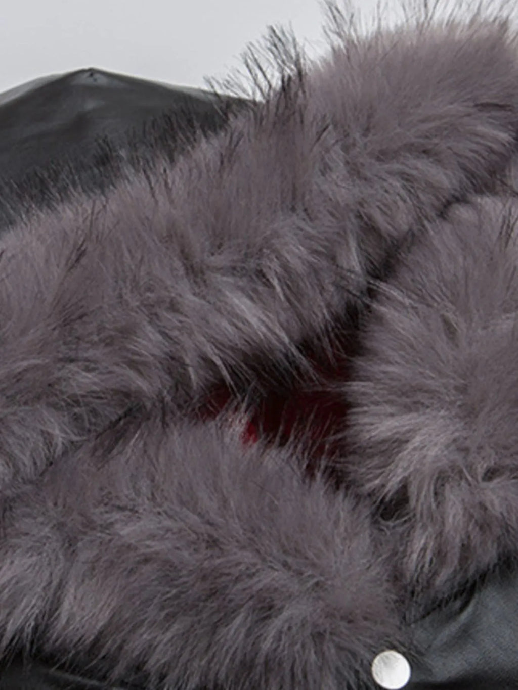 Men's Leather Bomber Jacket with Faux Fur Hood - Men's jackets by Trendsi | Available at Handbags Specialist Headquarter