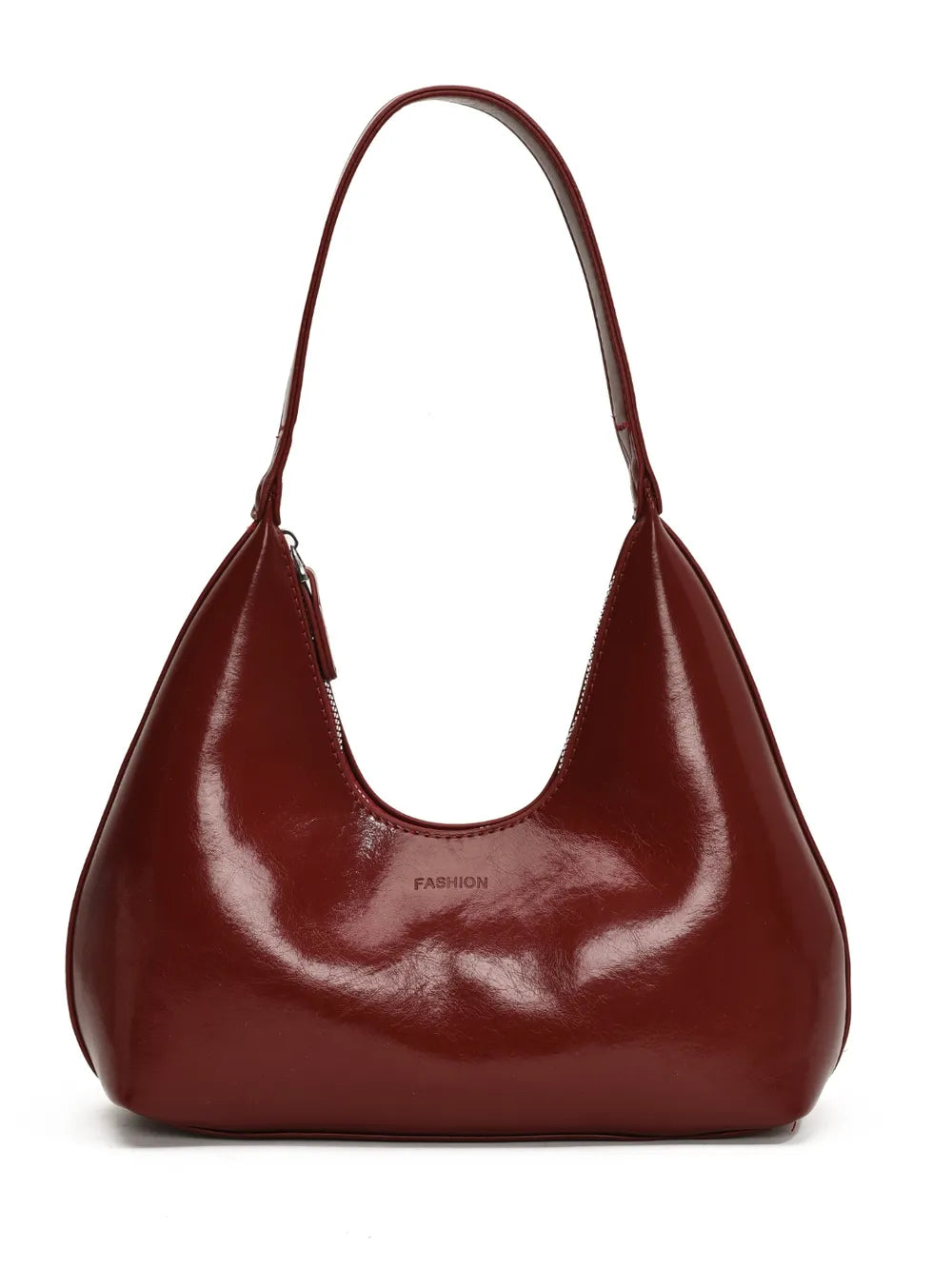 PU Leather Moon Shape Shoulder Bag - Tote Bag by Trendsi | Available at Handbags Specialist Headquarter