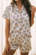 Flower Printed Top and Shorts Lounge Set - Sleepwear by Trendsi | Available at Handbags Specialist Headquarter