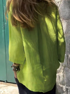 Full Size Round Neck Relaxed Fit Blouse Plus Size - Tops by Trendsi | Available at Handbags Specialist Headquarter